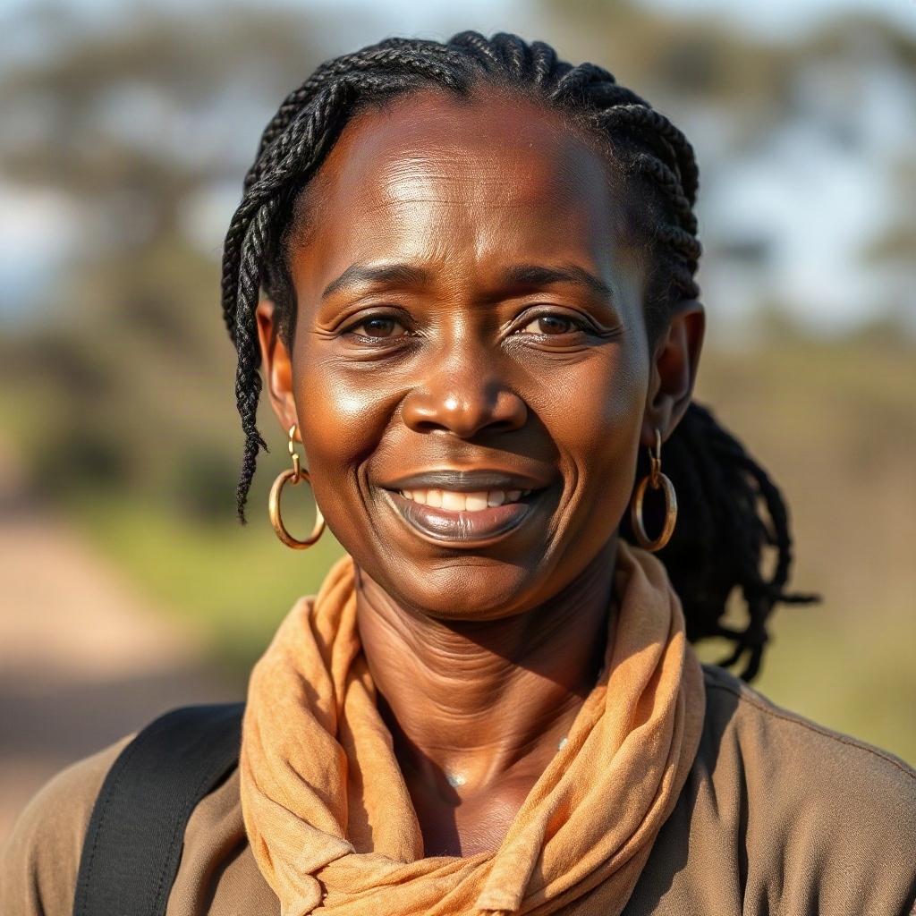 Portrait of a conservation leader outdoors